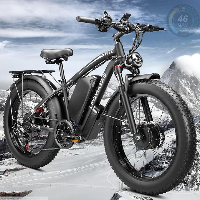 42 mph electric bicycle 6000W Peak AWD-Ebike-Dual-Motor-Electric-Bike for Adults-Men, 52V 1768 – Roraima Market Size:Gun black 7g tackles climbs of 30% Colors_Mulberry Uselike 10L Small Hiking