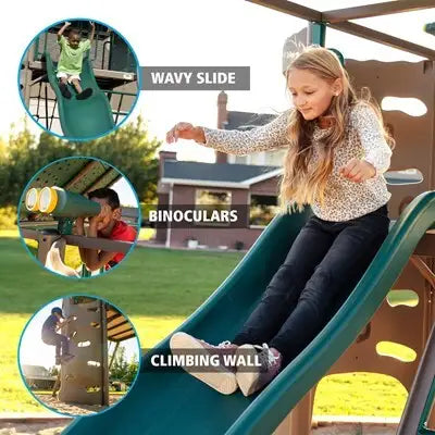 Lifetime Big Stuff ® Swing Set with Bucket Swing and Children's Picnic Table