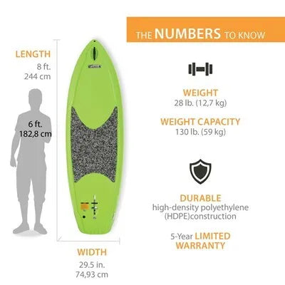 Lifetime Hooligan 80 Youth Stand-Up Paddleboard (Paddle Included)