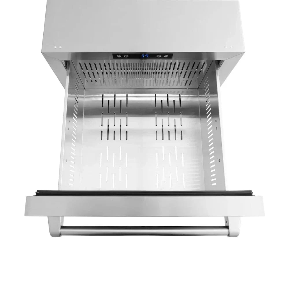 ZLINE 24" Touchstone 168 Can Outdoor-Rated Dual Refrigerator Drawer, Stainless Steel, RDSO-ST-24