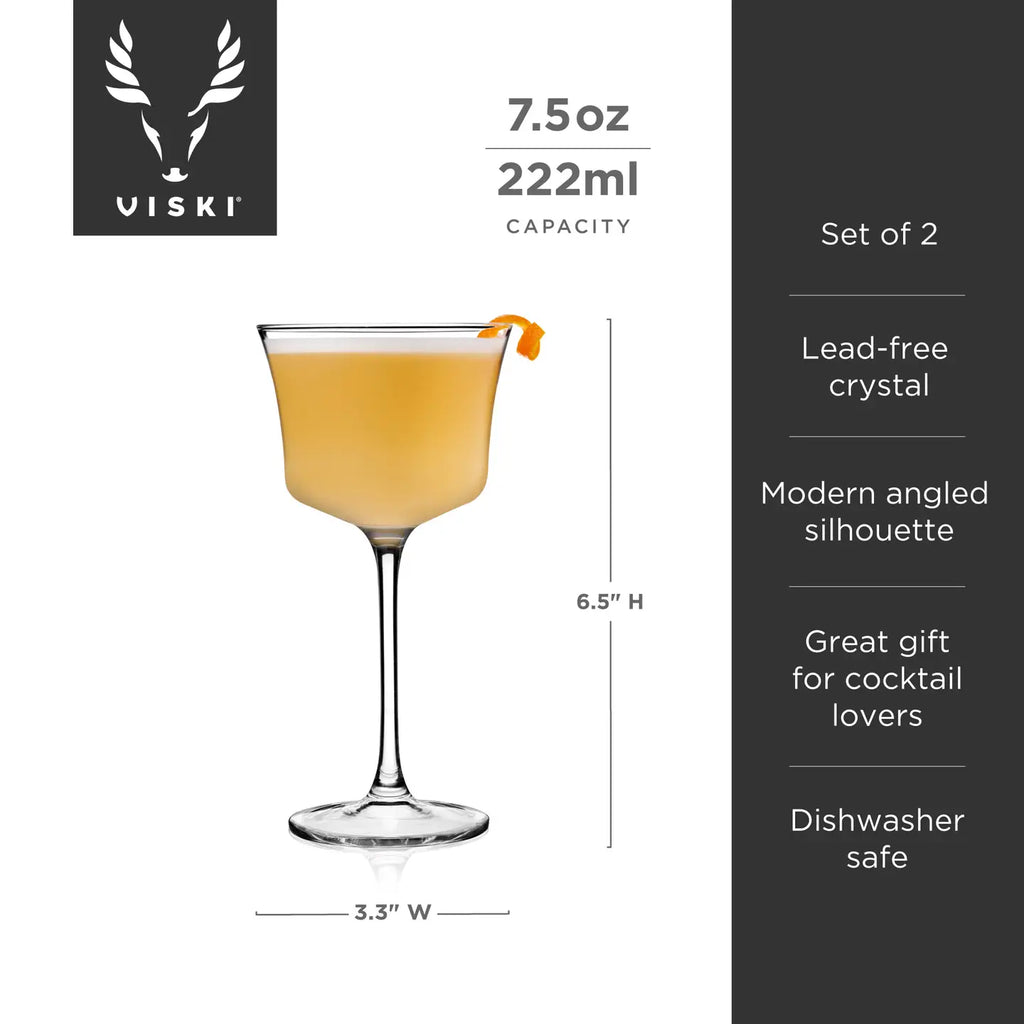 Raye™ Stemmed Crystal Sour Glasses - Set of 2