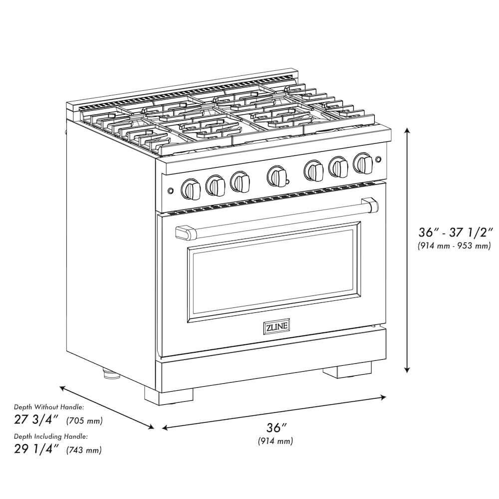 ZLINE 30 In. Gas Range, Stainless Steel, White Matte, SGR-WM-30