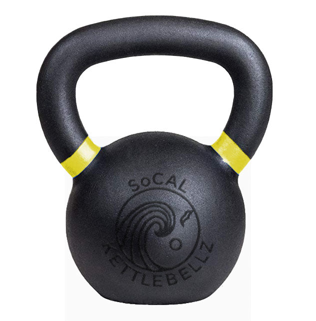 16 kg (35 lb) Powder-Coated Cast-Iron Kettlebell – Black | SoCal Kettlebellz