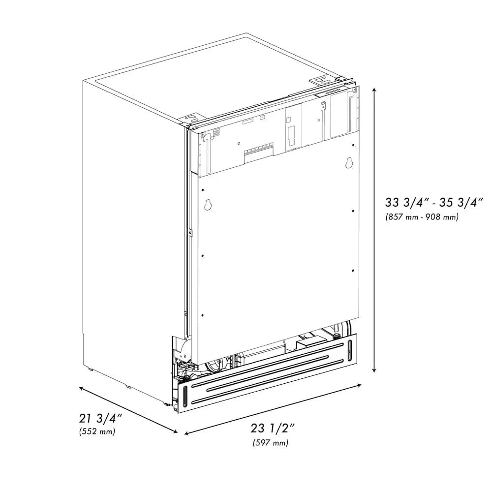 ZLINE Autograph 24" Dishwasher Stainless, Gold DWVZ-24-G