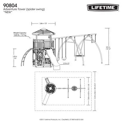 Lifetime Adventure Tower with Spider Swing
