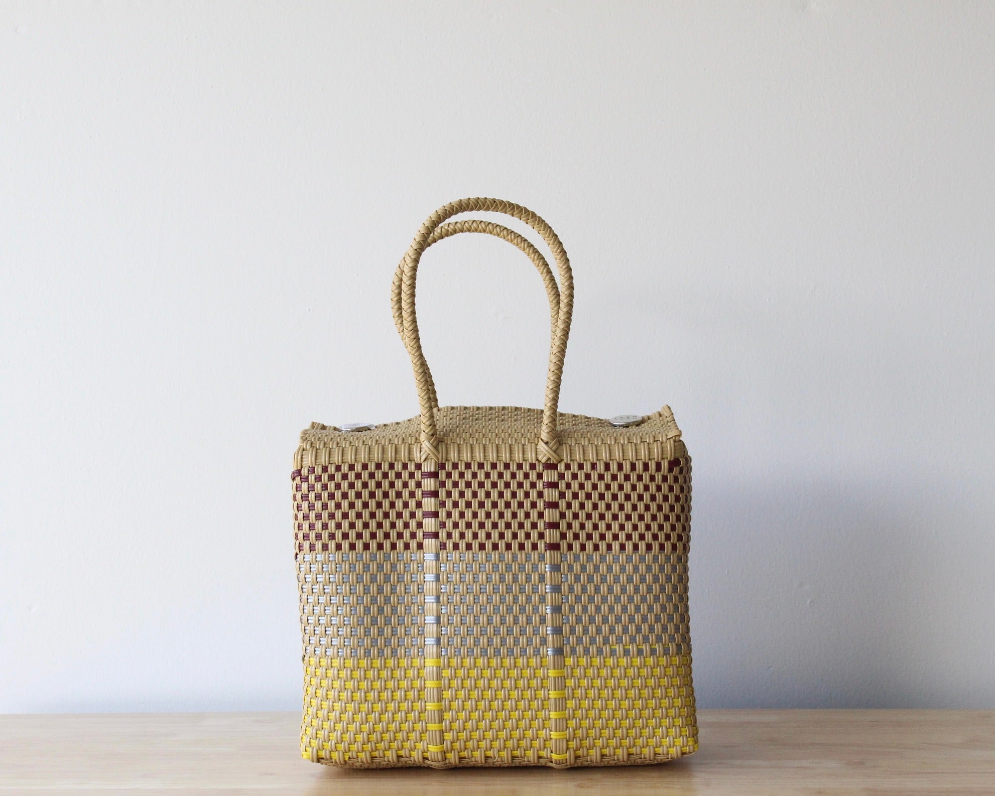 Mocha & Color Handwoven Handbag