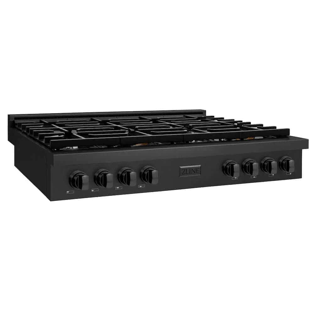 ZLINE 48" Paramount Gas Rangetop Black Stainless Steel SRTB-48