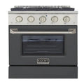 Kucht 30" Propane Range, Stainless Steel, Grey Oven Door, KNG301/LP-GR