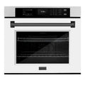 ZLINE 30" Autograph Edition Professional True Convection Single Wall Oven, Air Fry, Self Clean, White Matte, Matte Back WASZ-WM-30-MB