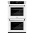 ZLINE 30"Professional True Convection Double Wall Oven, Air Fry, Self Clean, DuraSnow® White Matte WADS-WM-30