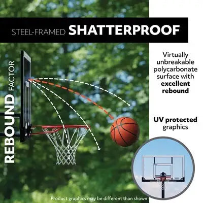 Lifetime Adjustable Round In-Ground Basketball Hoop (54-Inch Polycarbonate)