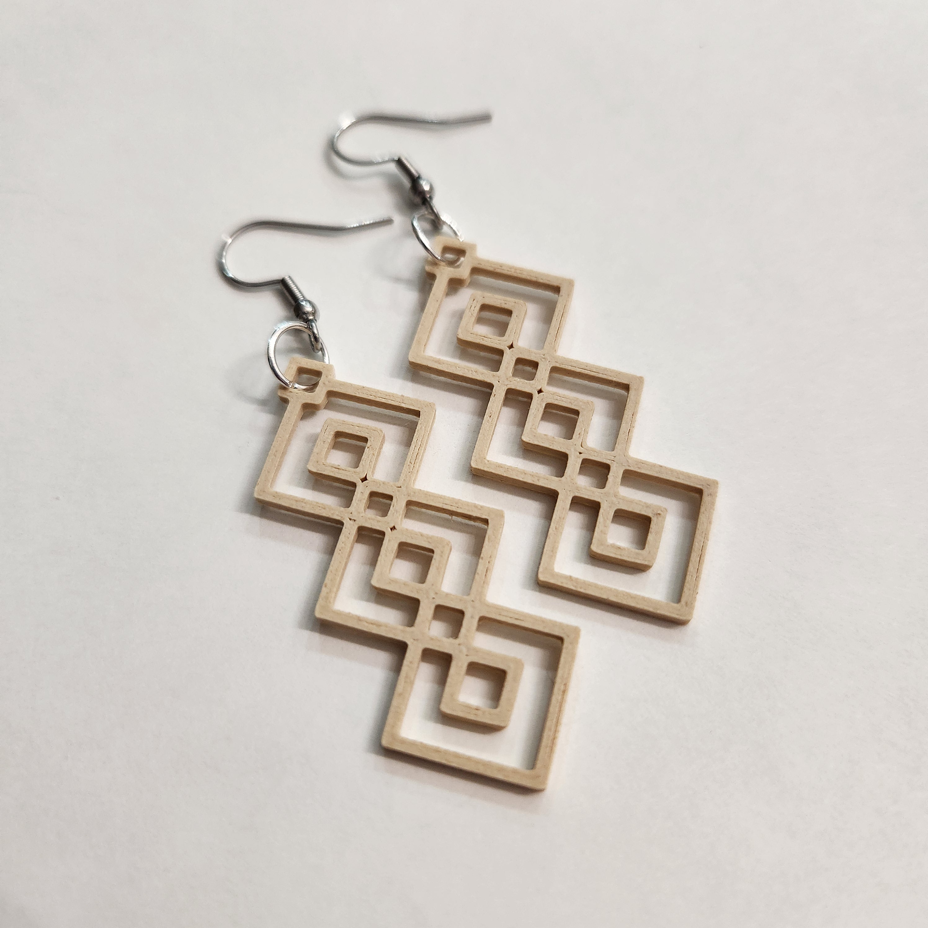 Triple Diamond Dangle Earrings