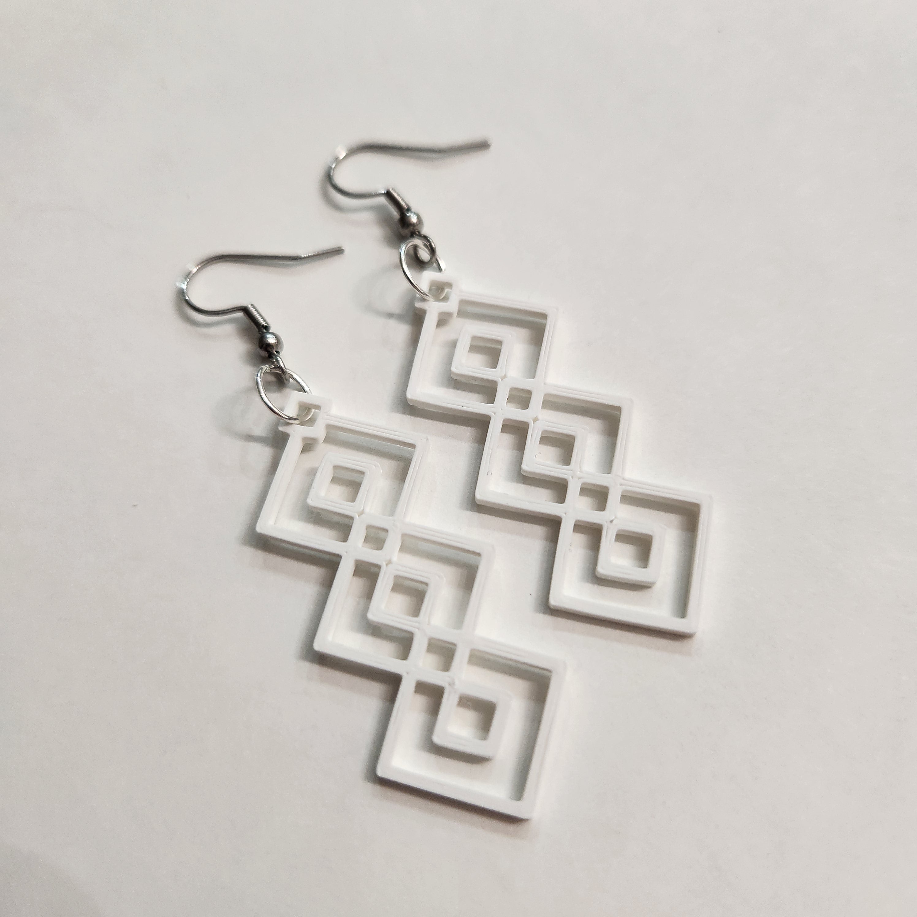 Triple Diamond Dangle Earrings