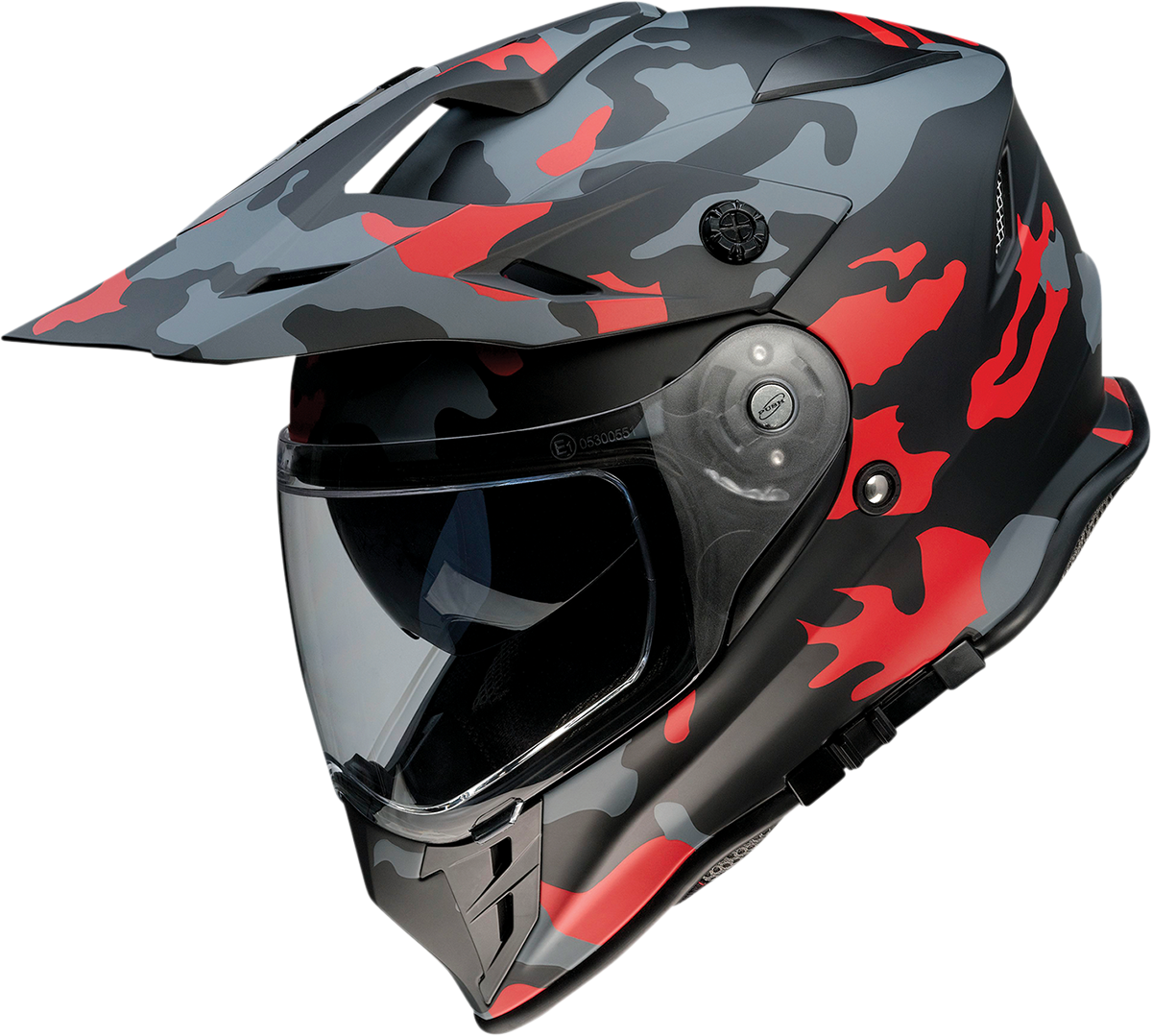 Z1R, Z1R Range Helmet - Camo Red, Small (Part #0140-0094) | Versatile Motorcycle Helmet with Sun Visor and Removable Lining