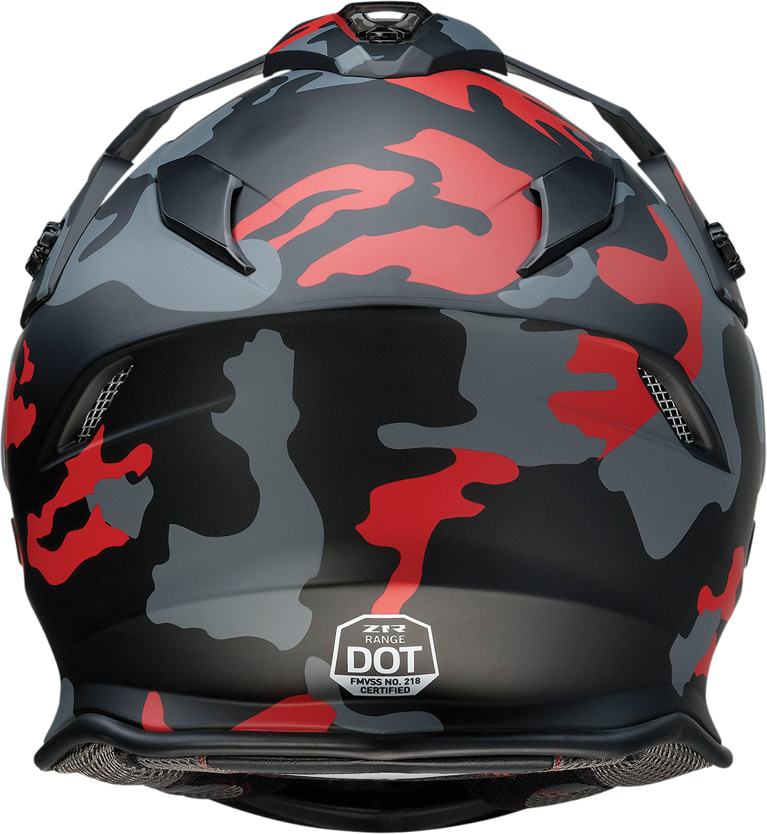 Z1R, Z1R Range Helmet - Camo Red, Small (Part #0140-0094) | Versatile Motorcycle Helmet with Sun Visor and Removable Lining