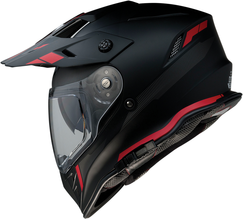 Z1R, Z1R Range Helmet - Uptake Black/Red XL (Part #0140-0017) - Versatile Motorcycle Helmet with Drop-Down Sun Visor