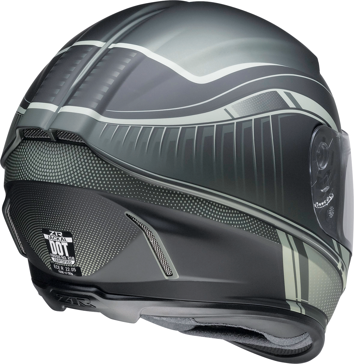 Z1R, Z1R Jackal Helmet Dark Matter Green XL 0101-14859 – Aerodynamic Motorcycle Helmet with Drop-down Sun Visor and Advanced Ventilation