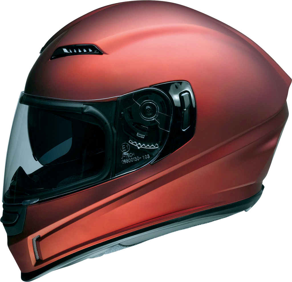 Z1R, Z1R Jackal Helmet Satin Red Large 0101-14824 - Advanced Motorcycle Helmet with Drop-Down Sun Visor and Integrated Speaker Pockets