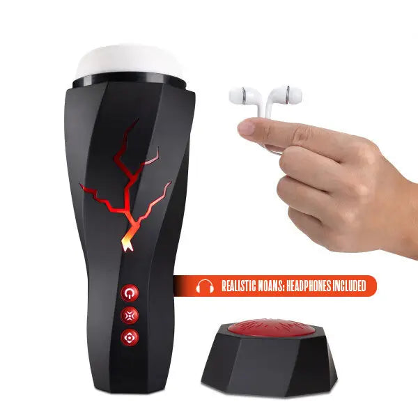Storm Vibrating Masturbator with Headphones - M For Men