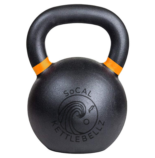 28 kg (62 lb) Powder-Coated Cast-Iron Kettlebell – Black | SoCal Kettlebellz