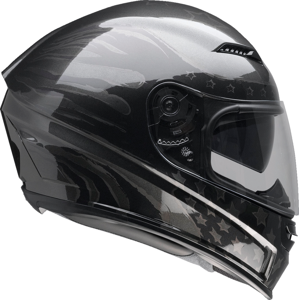 Z1R, Z1R Jackal Helmet Patriot Stealth XL by Z1R – Aerodynamic Motorcycle Helmet with Anti-Fog Shield and Drop-Down Sun Visor