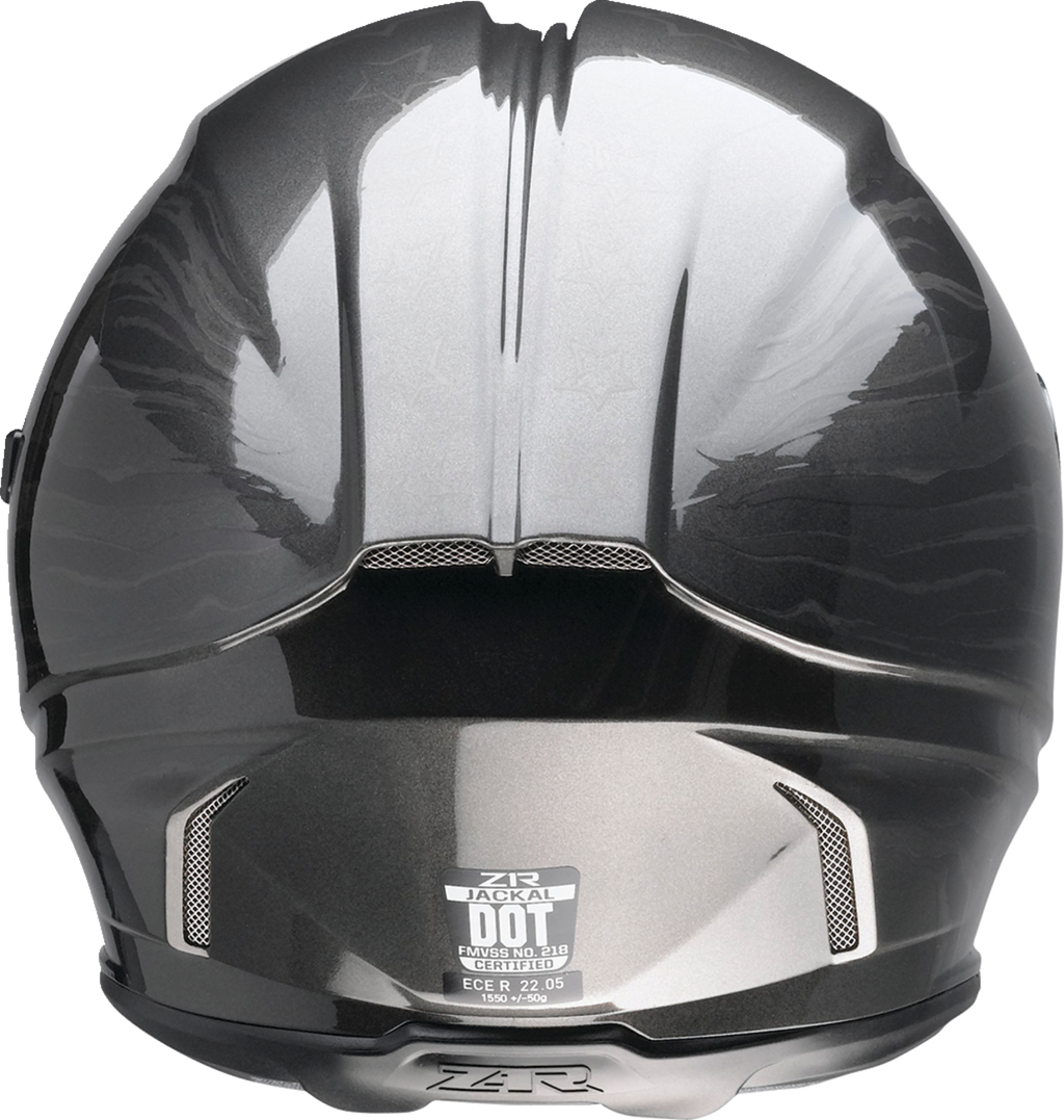 Z1R, Z1R Jackal Helmet Patriot Stealth XL by Z1R – Aerodynamic Motorcycle Helmet with Anti-Fog Shield and Drop-Down Sun Visor