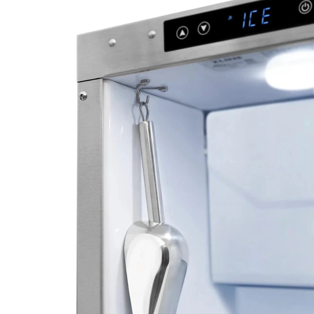 ZLINE 15" Touchstone Clear Cube Ice Maker Drain Pump Panel Ready Door ICCDP-15