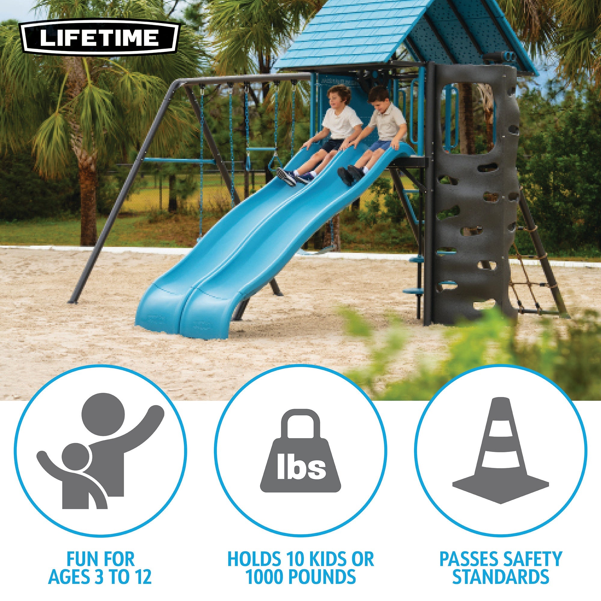 Lifetime Big Stuff Adventure Swing Set with Spider Swing