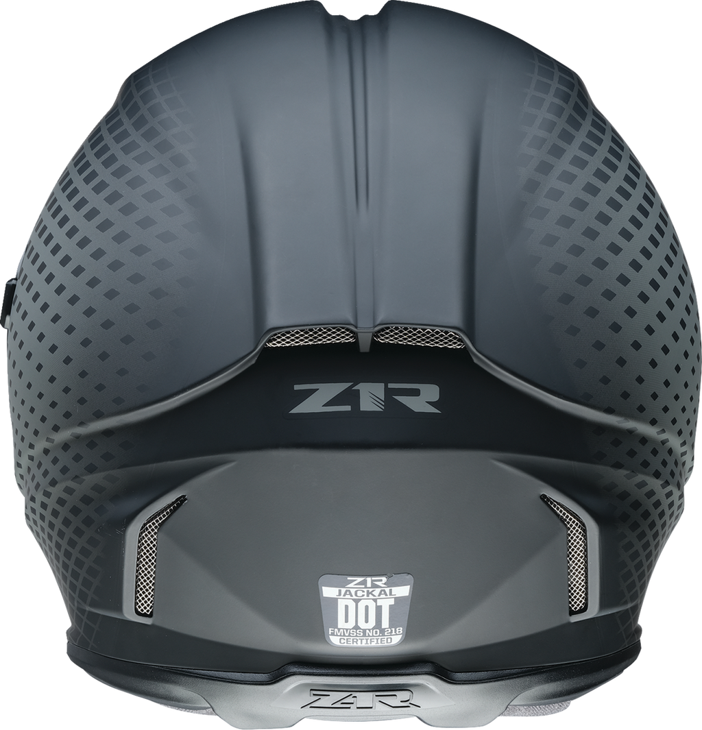 Z1R, Z1R Jackal Waveform Gray Motorcycle Helmet 2XL - Aerodynamic Shell with Anti-Fog Shield and Sun Visor