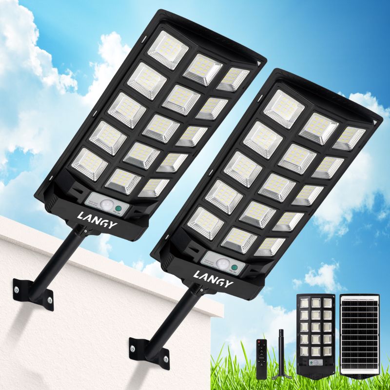 60W 90W Solar Outdoor Dusk to Dawn Lights with Remote Control