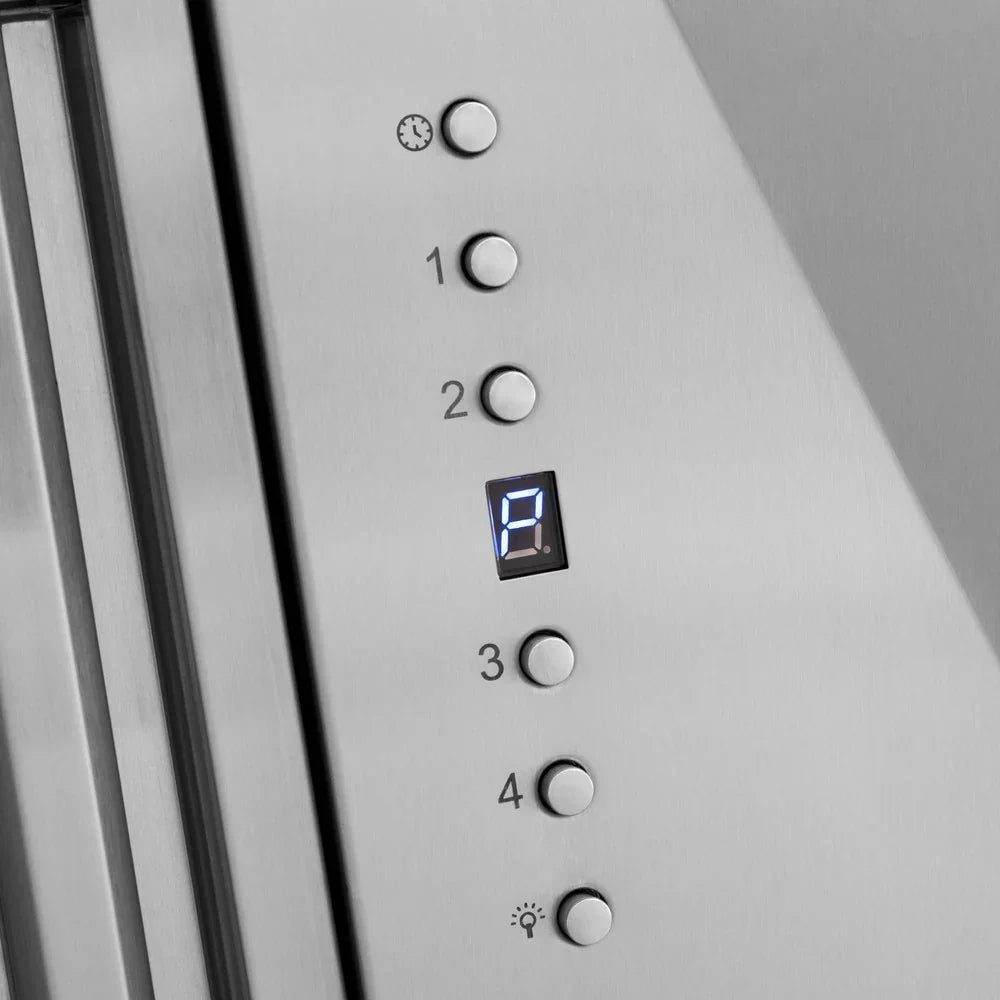 ZLINE 48" Autograph Stainless Blue Matte Wall Range Hood, 8654STX-BM-48