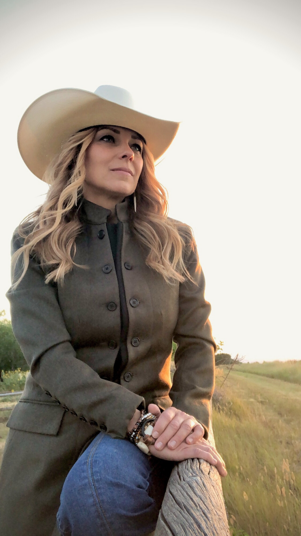 Women's Military Coat - Olive