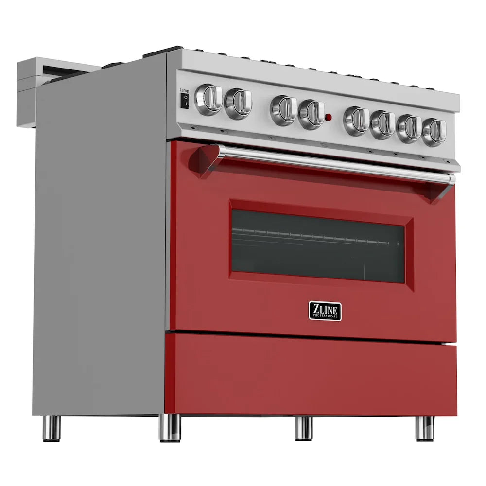 ZLINE 36" Bundle Range RAS-RM-36 & Range Hood 8654RM-36, 2KP-RASRMRH36