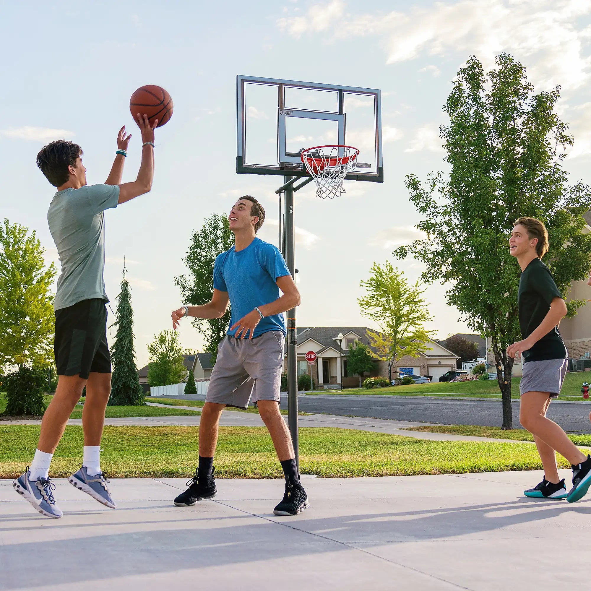 Lifetime Adjustable Round In-Ground Basketball Hoop (54-Inch Polycarbonate)