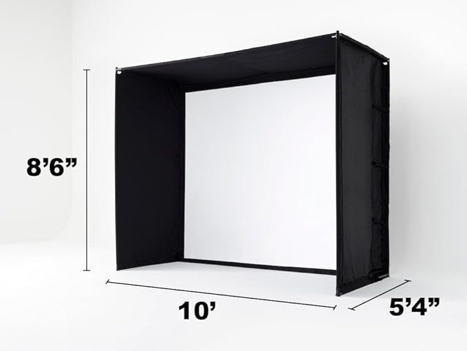 SkyTrak ST+ Golf Simulator – Ultimate Studio Package | Home Golf Simulator with Launch Monitor, Mat, Net & Screen