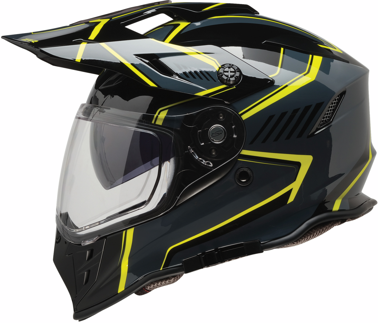 Z1R, Z1R Range 2.0 Helmet Voyager Gray/Hi-Viz Medium – Versatile Dual-Sport Motorcycle Helmet