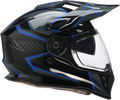 Z1R, Z1R Range 2.0 Voyager Helmet - Black/Blue, 2XL - Versatile Dual-Sport Motorcycle Helmet with Sun Visor and Communication Pockets