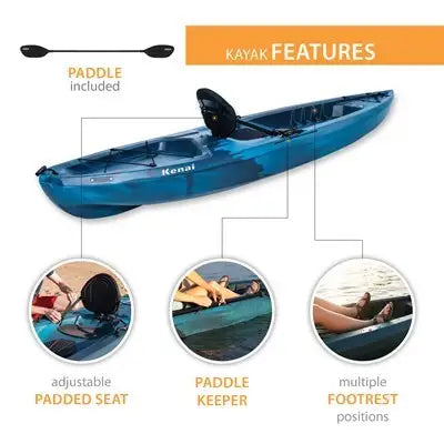 Lifetime Kenai 103 Sit-On-Top Kayak (Paddle Included)