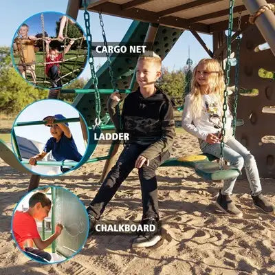 Lifetime Big Stuff ® Swing Set with Bucket Swing and Children's Picnic Table