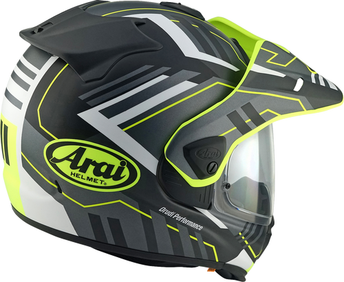 ARAI HELMETS, ARAI HELMETS XD-5 Trail Helmet - Yellow Frost Large with VAS-A Shield System and Enhanced Ventilation