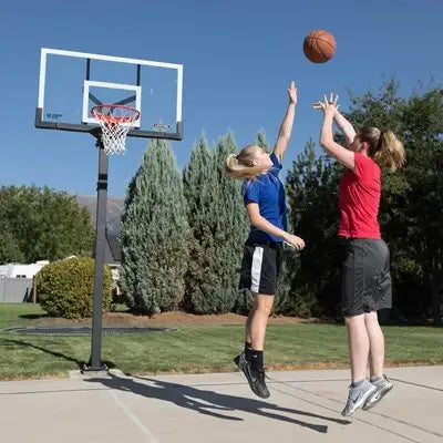 Lifetime Adjustable Bolt Down Basketball Hoop (60-Inch Tempered Glass)