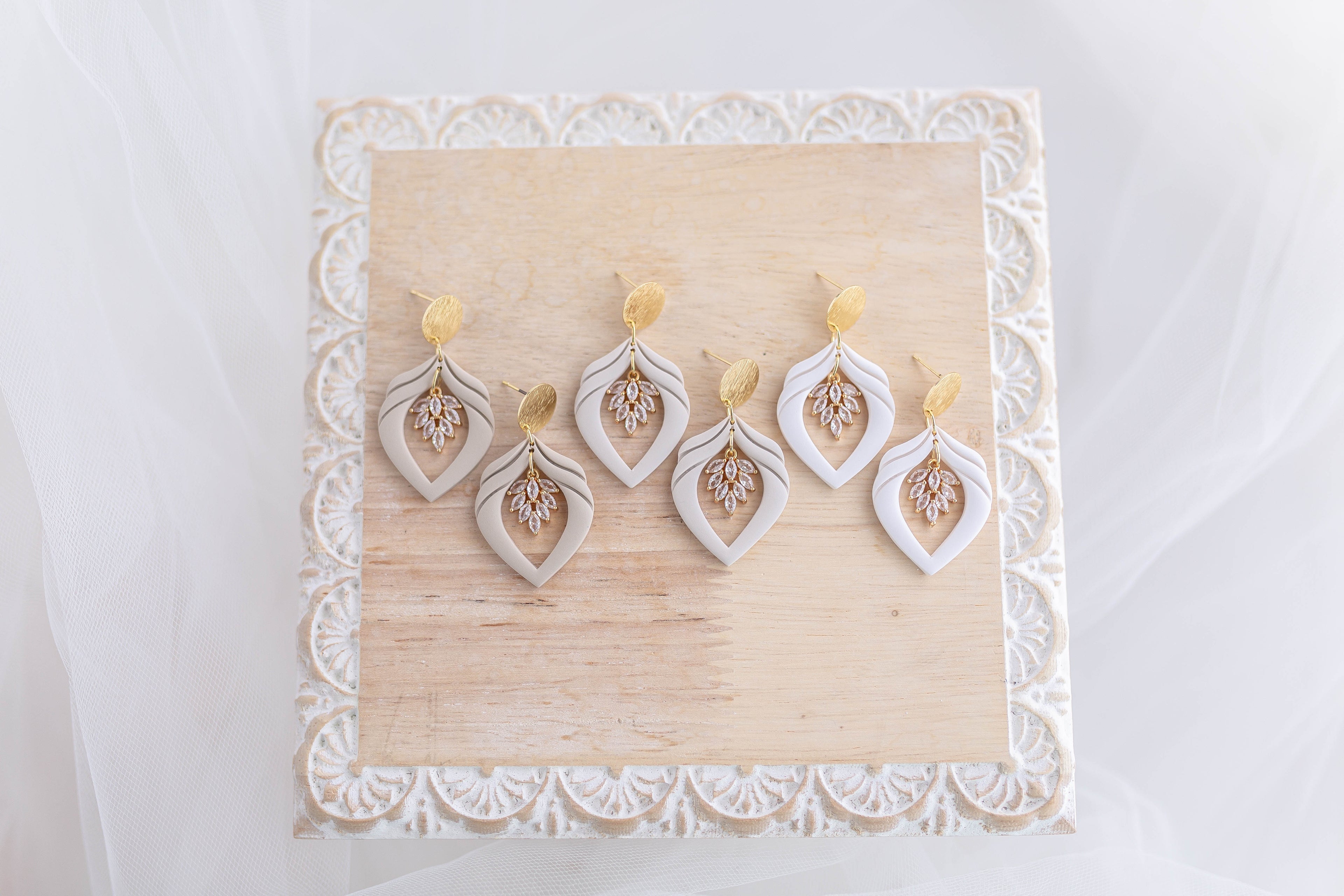 Clay Earrings | Luxe Crystal Dangles | Luxe Collection