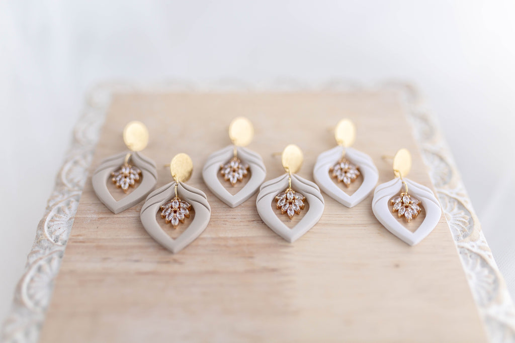 Clay Earrings | Luxe Crystal Dangles | Luxe Collection