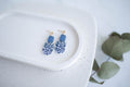 Clay Earrings | Floral Dangles | Indigo Daydream Collection