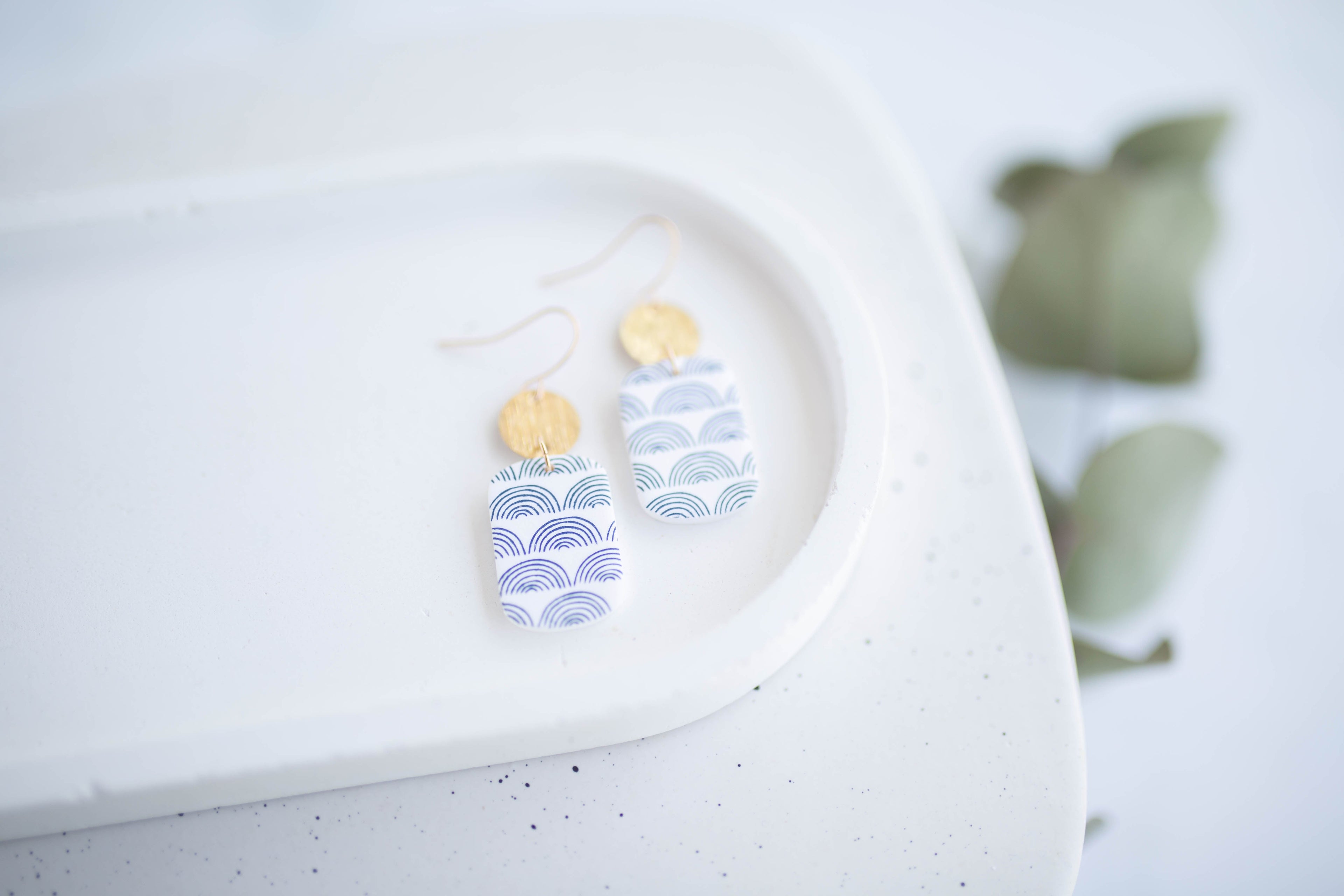 Clay Earrings | Indigo Hope Dangles | Indigo Daydream Collection