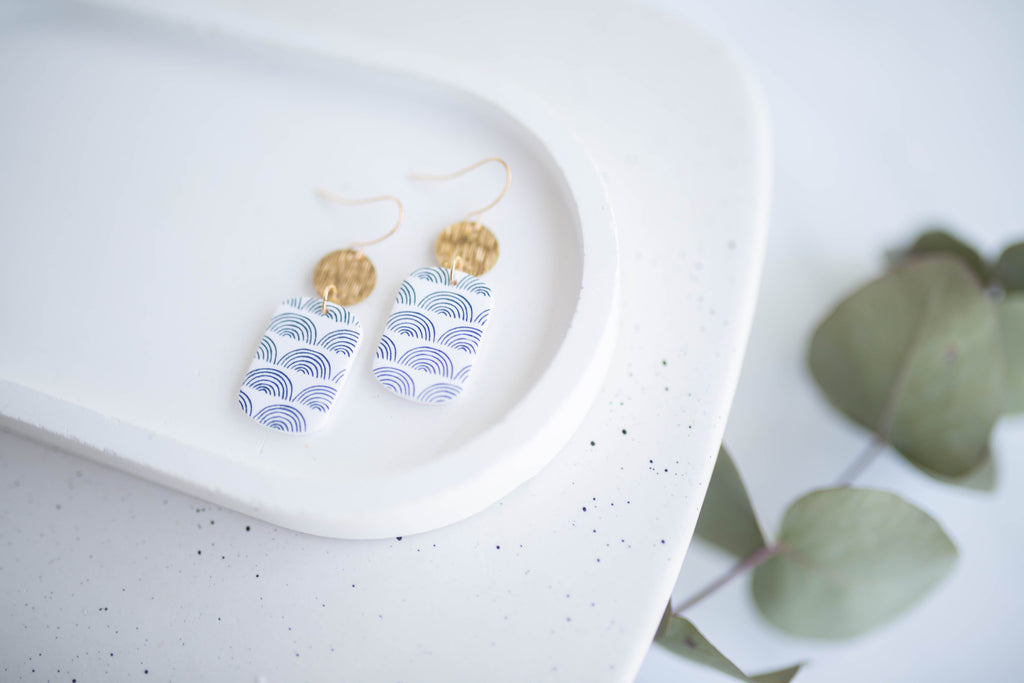 Clay Earrings | Indigo Hope Dangles | Indigo Daydream Collection