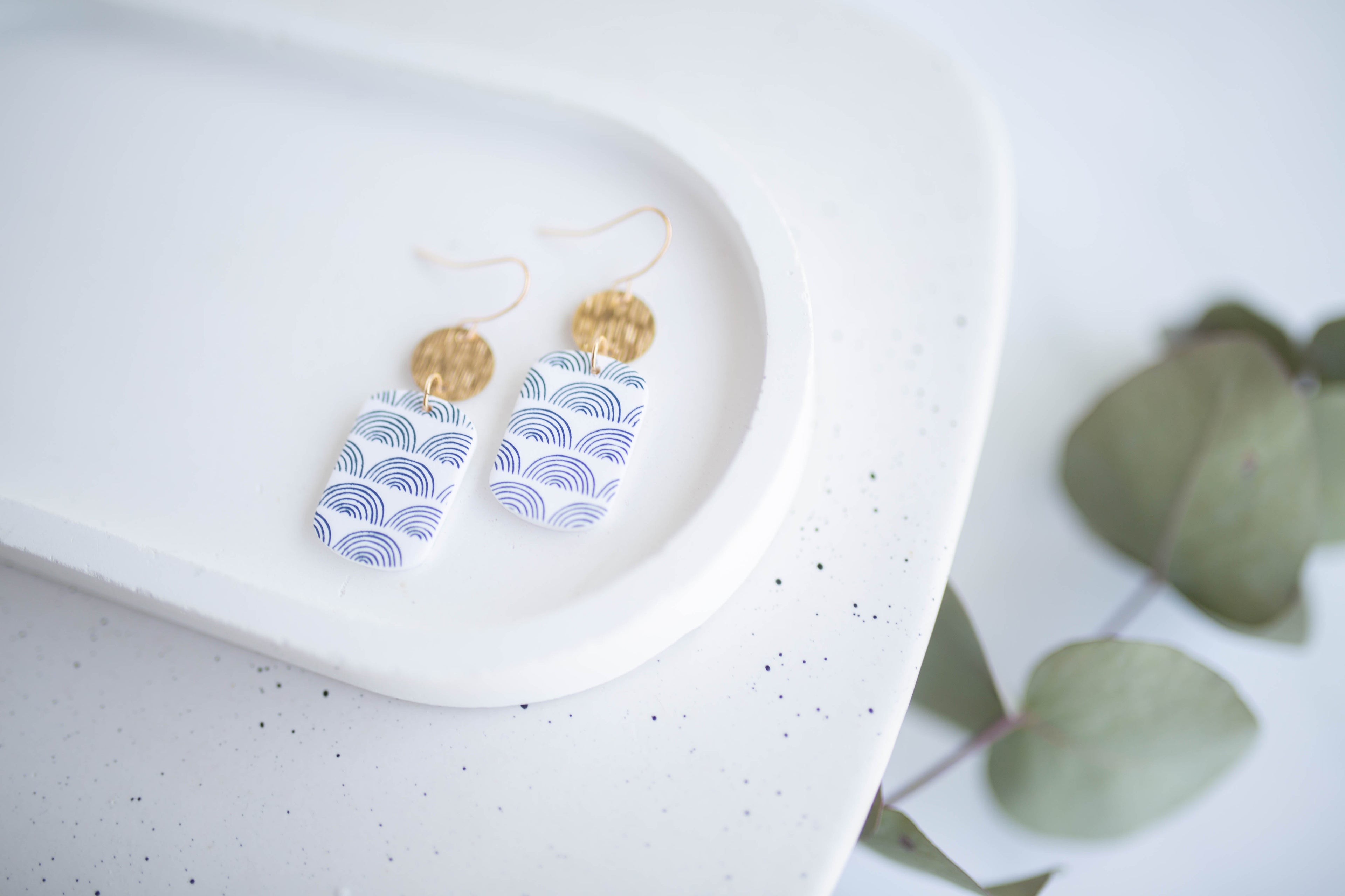 Clay Earrings | Indigo Hope Dangles | Indigo Daydream Collection