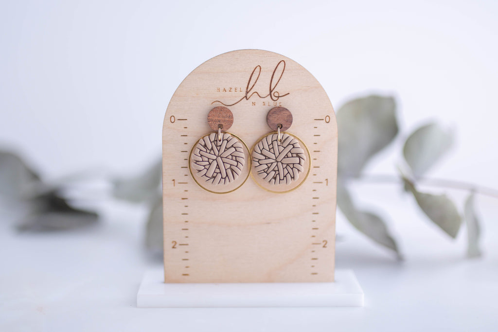 Clay Earrings | Rattan Dainty Dangles | Picnic Basket Collection