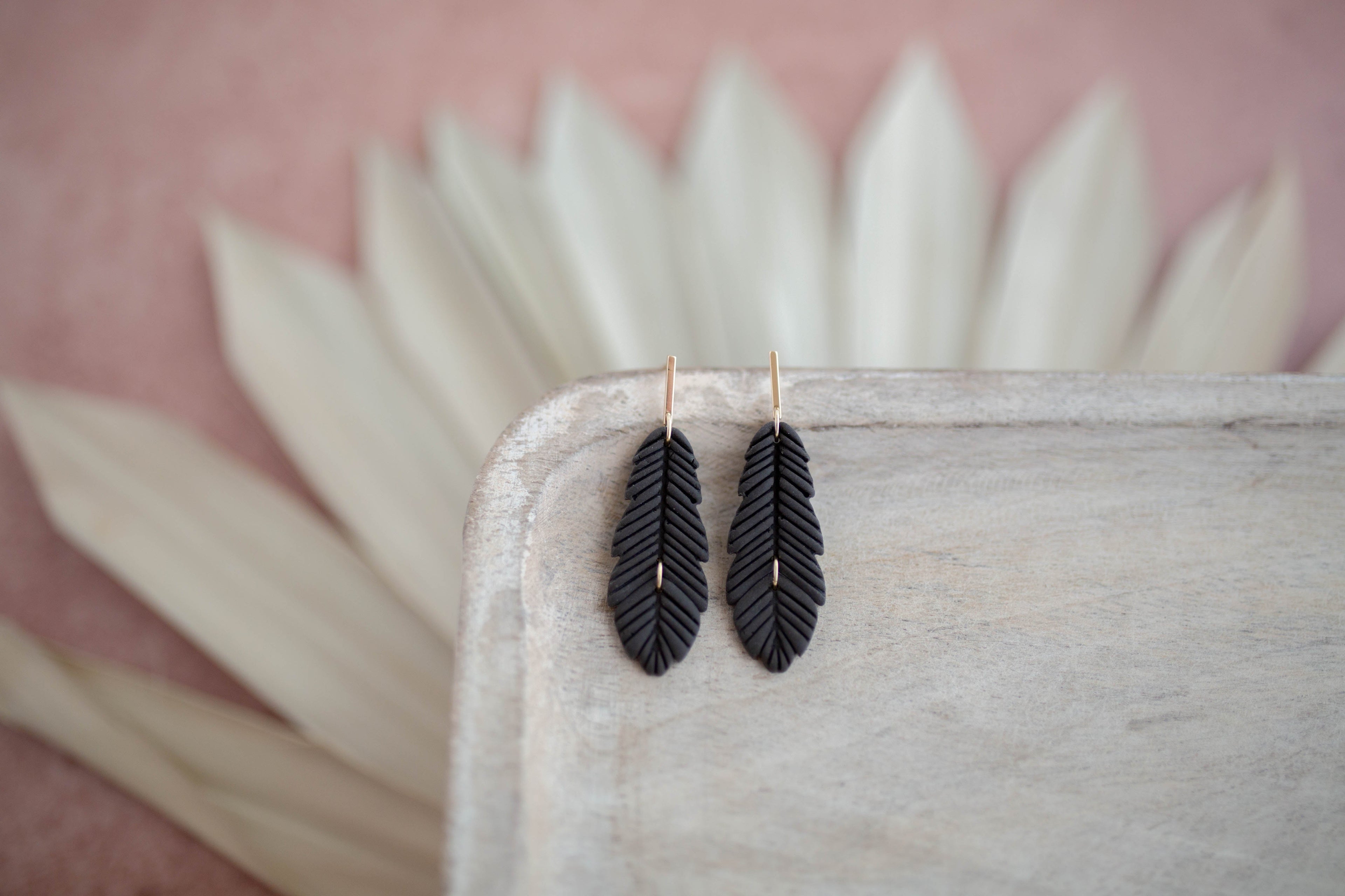 Clay Earrings | Feathers | Desert Collection