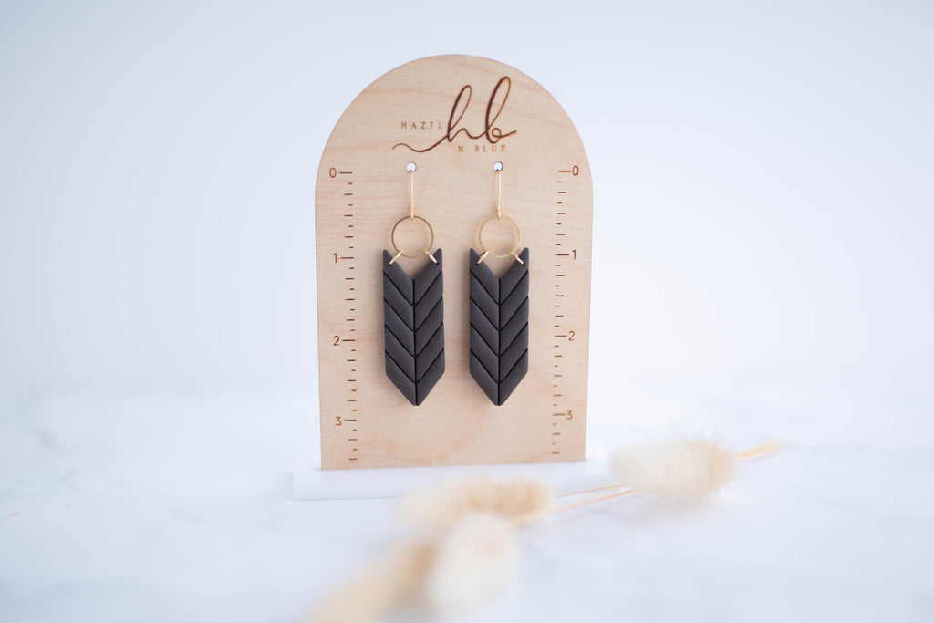 Clay Earrings | Fletching Dangles | Cozy Cowgirl Collection